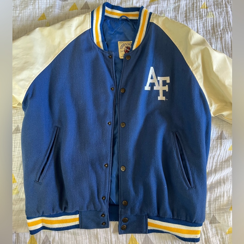 Vintage US Air Force Falcons Steve and Barry’s Sports Jacket Vinyl Letterman
